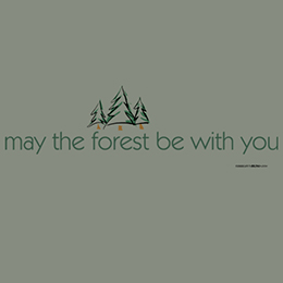 Stonewashed Green May the Forest Be with You T-Shirt 