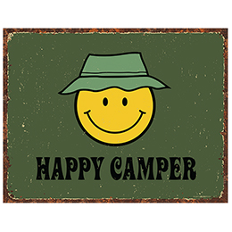 NA Happy Camper Tin Sign 