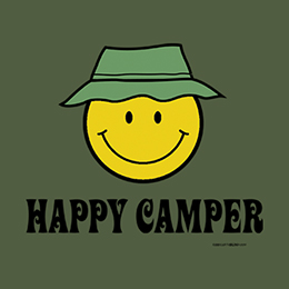 Military Green Happy Camper T-Shirt 