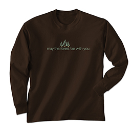 Dark Chocolate May The Forest Be With You Chocolate Long Sleeve Tees 