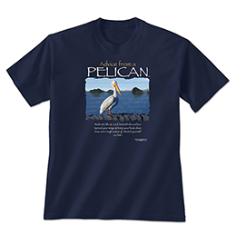 Navy Blue Advice Pelican T-Shirts 