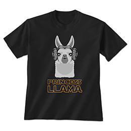 Black Princess Llama T-Shirts 