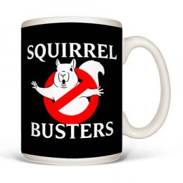 White Squirrel Busters Coffee Mugs 