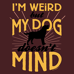 Maroon I'm Weird: Dog T-Shirt 