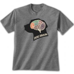 Graphite Heather Dog Brain T-Shirts 