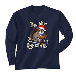 Navy Nut Before Christmas Long Sleeve Tees 