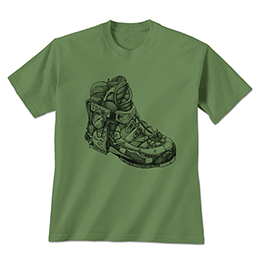 Military Green Hiking Fusion T-Shirts 