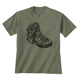 Heather Military Green Hiking Fusion T-Shirts 