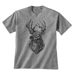 Graphite Heather Buck Fusion T-Shirts 