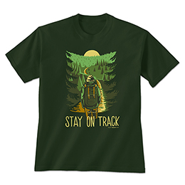 Forest Green Stay On Track T-Shirts 