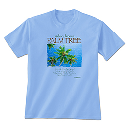 Carolina Blue Advice Palm Tree T-Shirts 
