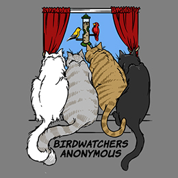Graphite Heather Birdwatchers Anonymous T-Shirt 