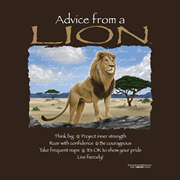 Dark Chocolate Advice Lion T-Shirt 