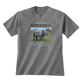 Graphite Heather Advice Rhinoceros T-Shirts 