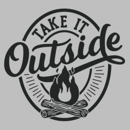 Sports Grey/Black Take it Outside: Fire T-Shirt 