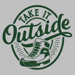 Sports Grey/Dark Green Take it Outside: Hike T-Shirt 