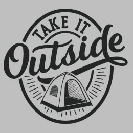 Sports Grey/Black Take it Outside: Camp T-Shirt 