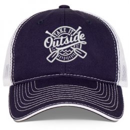 Navy/White Take it Outside: Paddle Embroidered Trucker Hat 