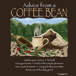 Dark Chocolate Advice from a Coffee Bean T-Shirt 