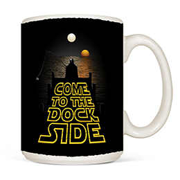 White Come to the Dock Side Mugs 