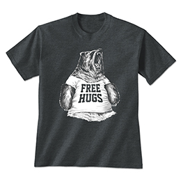 Dark Heather Free Hugs T-Shirts 
