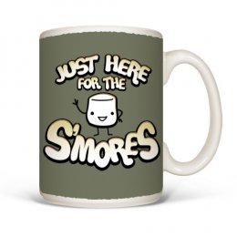 White Just Here for the S'mores Mugs 