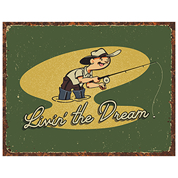 NA Livin' the Dream: Fish Tin Sign 