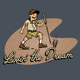 Heather Navy Livin' the Dream: Hike T-Shirt 