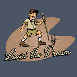 Steel Blue Livin' the Dream: Hike T-Shirt 