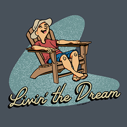 Heather Navy Livin' the Dream: Adirondack T-Shirt 