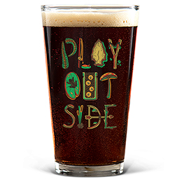 Clear Play Outside Pint Glass - Color Printed 