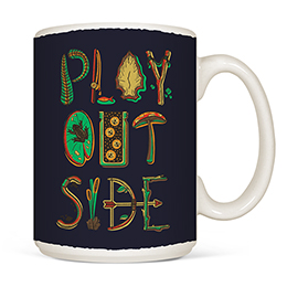 White Play Outside Coffee Mugs 