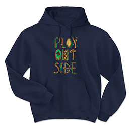 Navy Play Outside Hooded Sweatshirts 