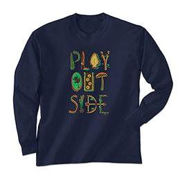 Navy Play Outside Long Sleeve Tees 