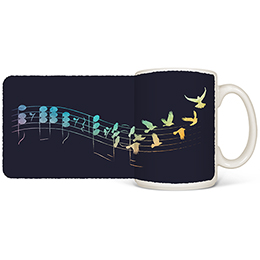 White Birdsong Coffee Mugs 