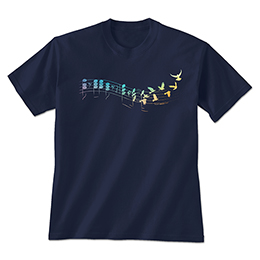 Navy Birdsong T-Shirts 