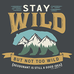 Dark Heather Stay Wild T-Shirt 