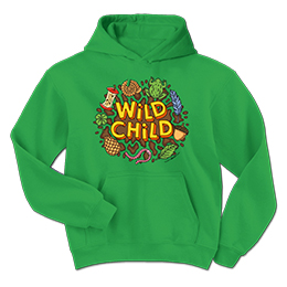 Irish Green Wild Child Hooded Sweatshirts 