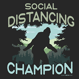 Black Social Distancing Champ T-Shirt 