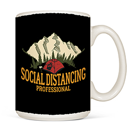 White Social Distancing Professional Mugs 