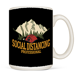 White Social Distancing Professional Coffee Mugs 