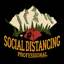 Black Social Distancing Professional T-Shirt 