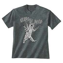 Dark Heather Current Mood Cats: Rawr T-Shirts 