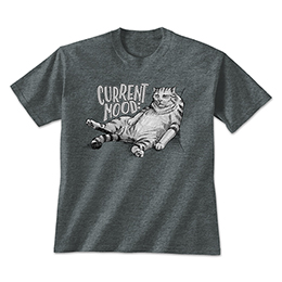 Dark Heather Current Mood Cat: Blergh T-Shirts 