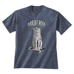 Heather Navy Current Mood Cat: Soggy T-Shirts 