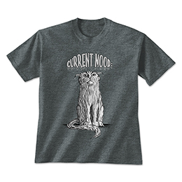 Dark Heather Current Mood Cat: Soggy T-Shirts 