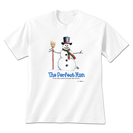 White Perfect Snowman T-Shirts 