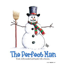 White Perfect Snowman T-Shirt 