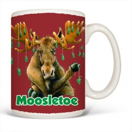 White Moosletoe Coffee Mugs 