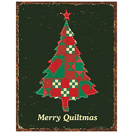 NA Merry Quiltmas Tin Sign 